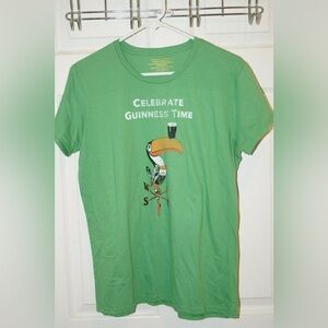 GUINNESS CLASSIC IRELAND TOUCAN T-SHIRT TEE SHIRT 100% COTTON GREEN SIZE MEDIUM